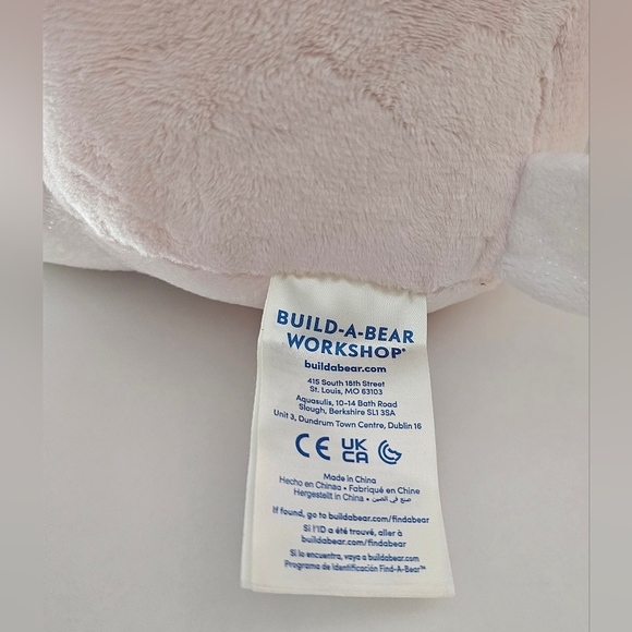 Build A Bear Hello Kitty 25th Anniversary Silver Holographic Bow White Pink BNWT - Picture 7 of 13